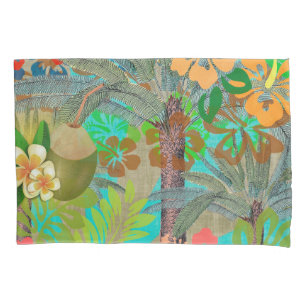 Housse D'oreillers Hula Vintage Floral Graphisme Floral Hawaii