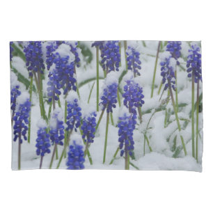 Housse D'oreillers Hyacinthes de raisin en Oreiller de neige