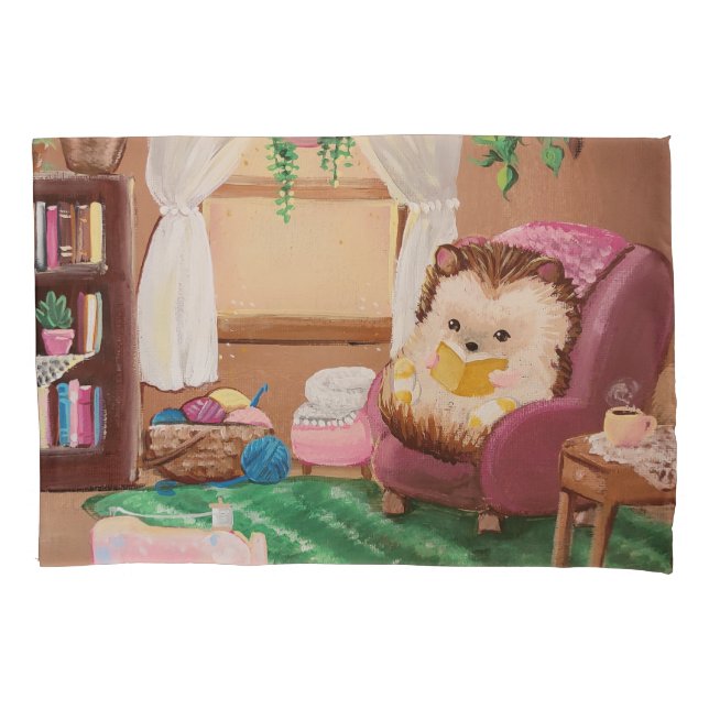 Housse D'oreillers Hygge Hedgehog (devant)