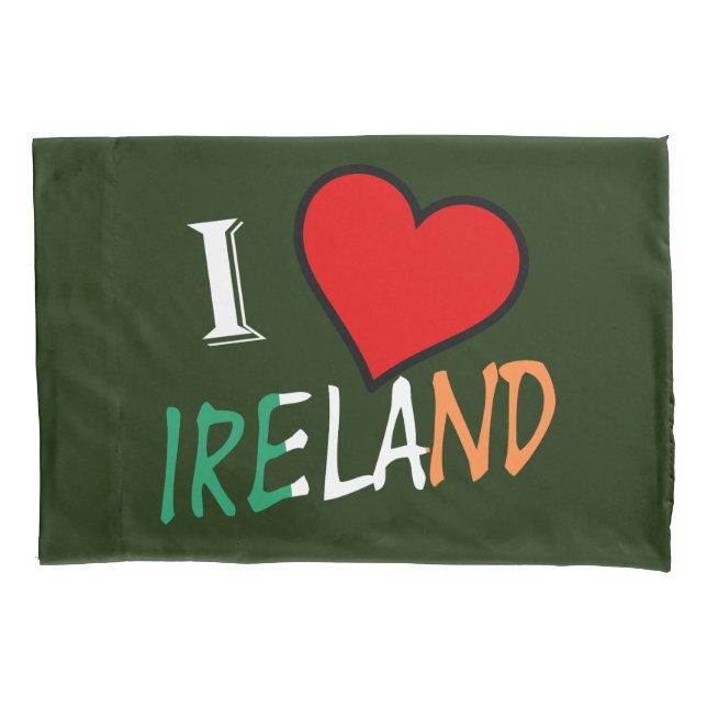 Housse D'oreillers I Heart Irlande overlay pcnt (devant)