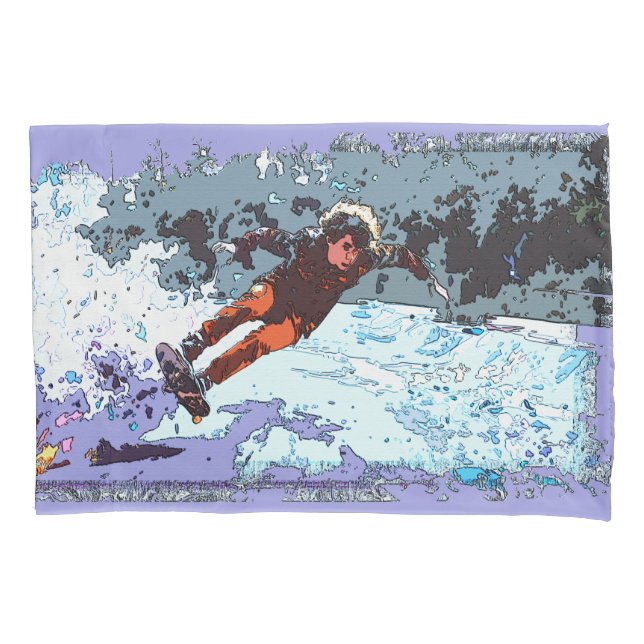 Housse D'oreillers I Live To Race - Skateboard Racing Pillowcase (devant)