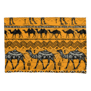 Housse D'oreillers Illustration De Camels Design Motif sans joint.