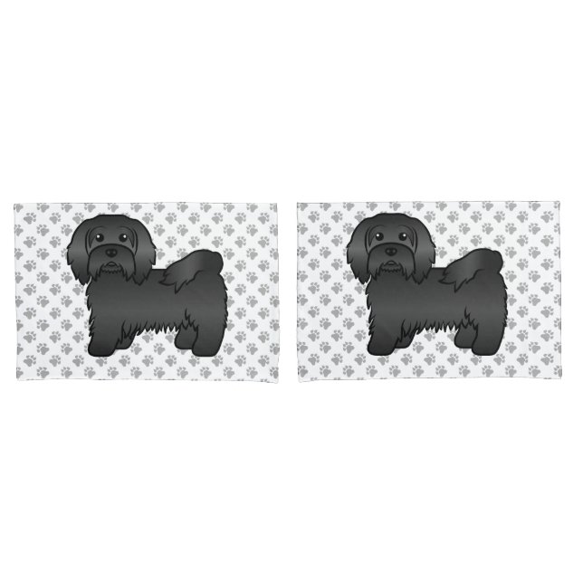 Housse D'oreillers Illustration de chien de dessin animé mignon Havan (devant-Set)