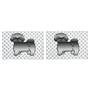 Housse D'oreillers Illustration de chien de dessin animé mignon Shih