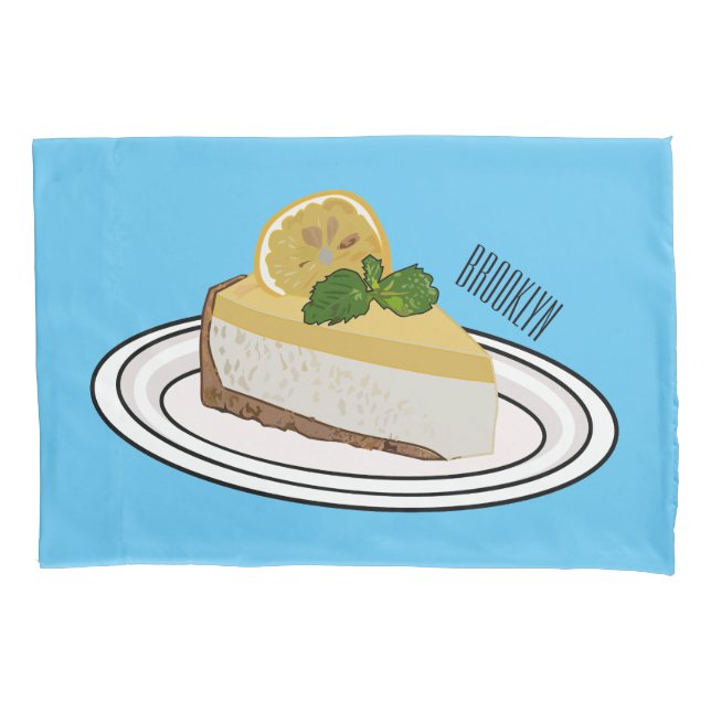 Housse D'oreillers Illustration de citron cheesecake (devant)