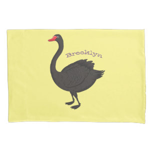 Housse D'oreillers Illustration de cygne noir