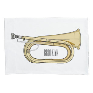 Housse D'oreillers Illustration de dessin animé Bugle