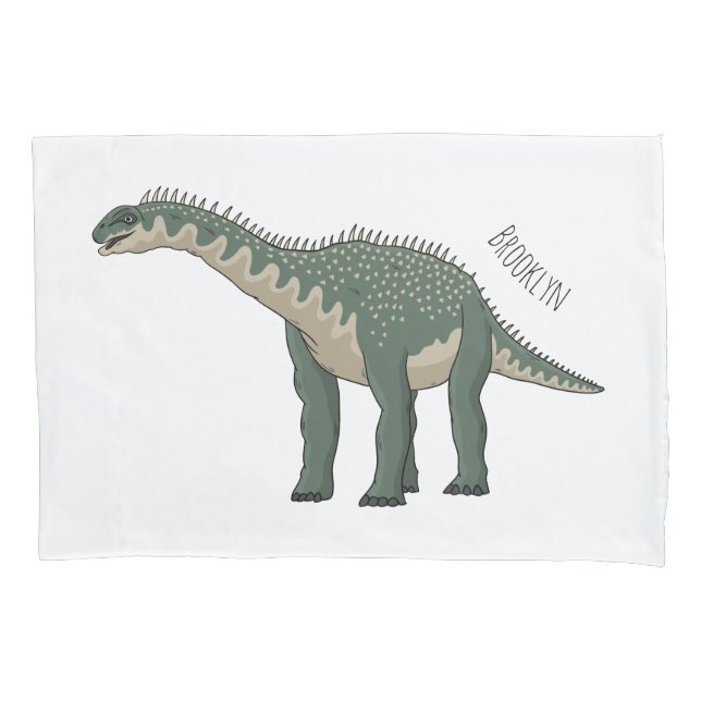 Housse D'oreillers Illustration de dessin animé de Barapasaurus (devant)
