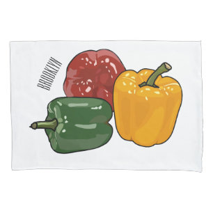 Housse D'oreillers Illustration de dessin de Capsicum