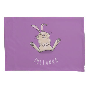 Housse D'oreillers Illustration de dessin de lapin lapin mou