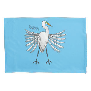 Housse D'oreillers Illustration de dessin d'oiseau de grand feu