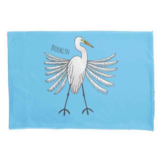 Housse D'oreillers Illustration de dessin d'oiseau de grand feu (devant)