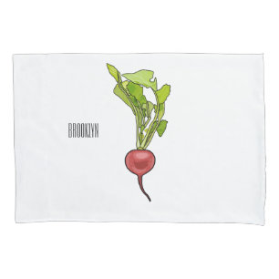 Housse D'oreillers Illustration de dessin Radish