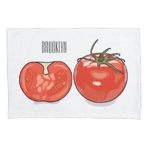 Housse D'oreillers Illustration de dessin sur la tomate