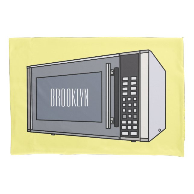 Housse D'oreillers Illustration de dessin sur micro-ondes (devant)