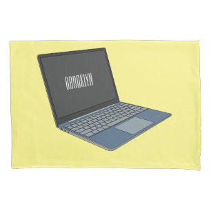 Housse D'oreillers Illustration de dessin sur ordinateur portable