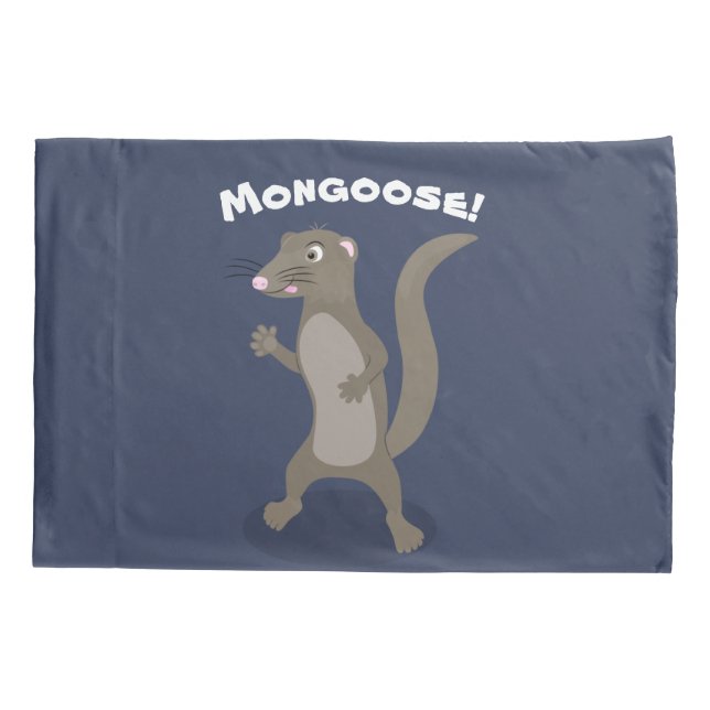 Housse D'oreillers Illustration de joyeux mangoustes mignons (Dos)