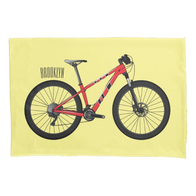 Housse D'oreillers Illustration de la bande dessinée de vélo (devant)