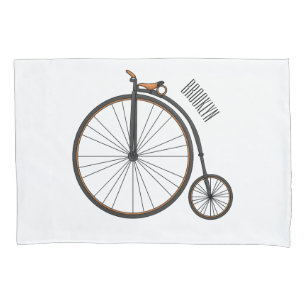 Housse D'oreillers Illustration de la bande dessinée de vélo à grande