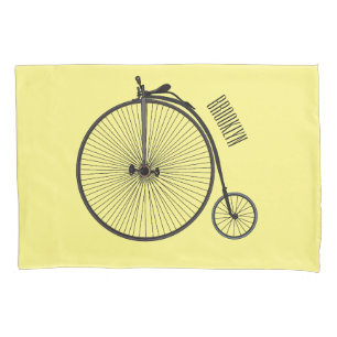 Housse D'oreillers Illustration de la bande dessinée de vélo à grande