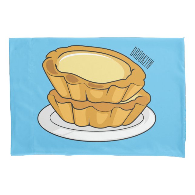 Housse D'oreillers Illustration de la tarte à l'oeuf (devant)