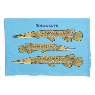 Housse D'oreillers Illustration de l'alligator garfish
