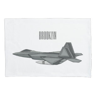 Housse D'oreillers Illustration de l'avion de chasse