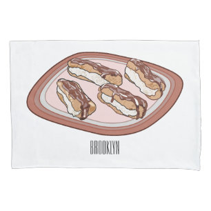 Housse D'oreillers Illustration de l'éclair de chocolat
