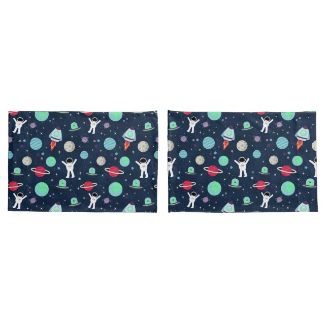 Housse D'oreillers Illustration de motif spatial (Dos-Set)