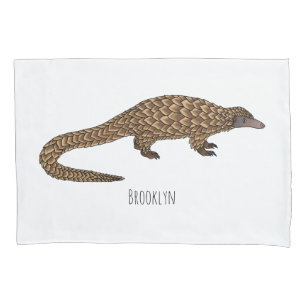Housse D'oreillers Illustration de pangolin à queue longue