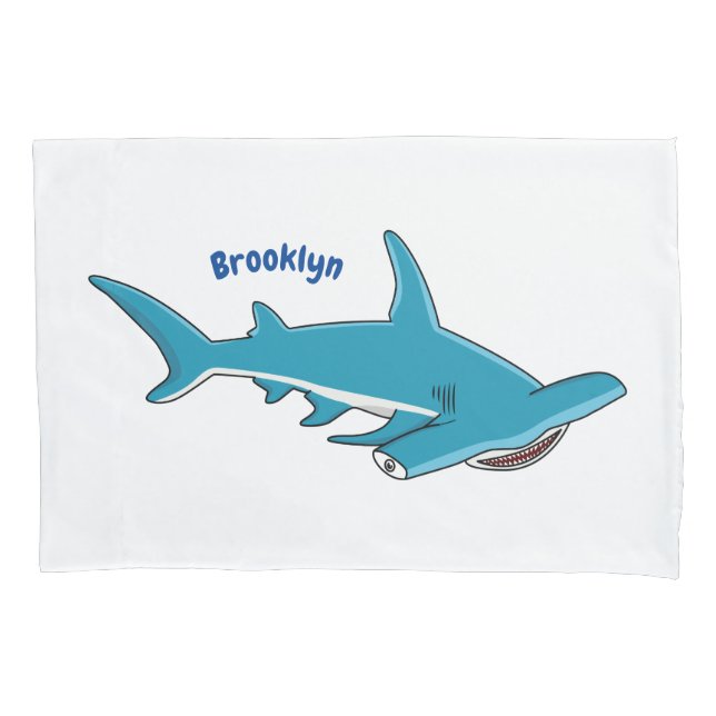 Housse D'oreillers Illustration de requin marteau (devant)