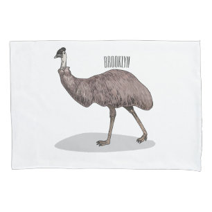 Housse D'oreillers Illustration d'Emu bird