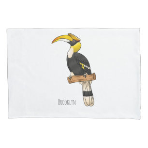 Housse D'oreillers Illustration d'oiseau de grande corneille