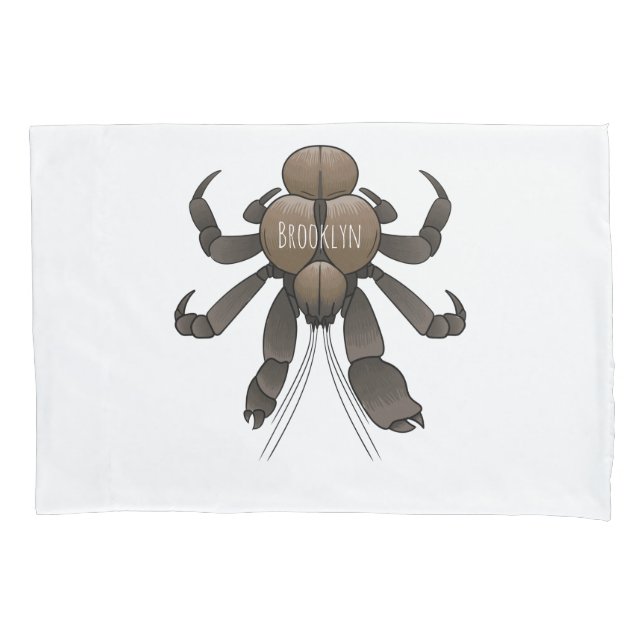 Housse D'oreillers Illustration du crabe de coco (devant)