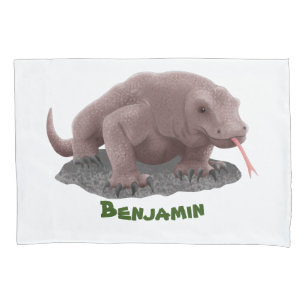 Housse D'oreillers Illustration du dragon de Komodo