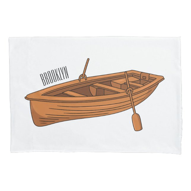 Housse D'oreillers Illustration d'un bateau à roues (devant)