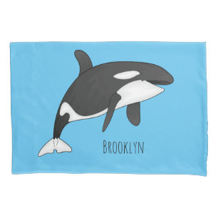 Housse D'oreillers Illustration d'une baleine tueuse