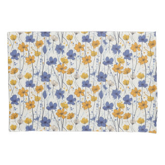 Housse D'oreillers Illustration florale, fleurs sauvages abstraits, m
