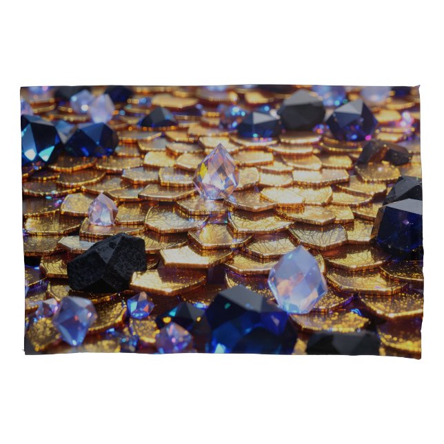 Housse D'oreillers Imaginaire de luxe Gemstone Abstrait (devant)