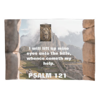 Housse D'oreillers imaginez, blanc, lion, dévotion, bible,