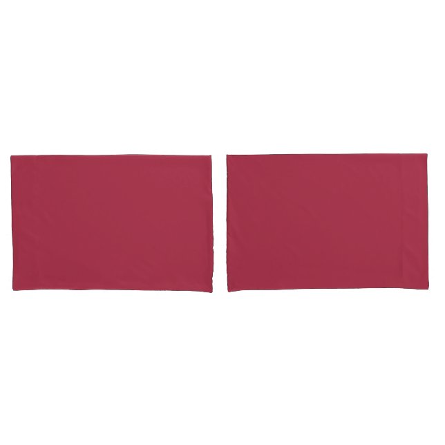 Housse D'oreillers Impression solide Rose assez profonde (devant-Set)