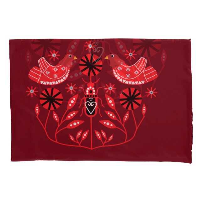 Housse D'oreillers Imprimantes d'art populaire scandinave | Fleece de (devant)