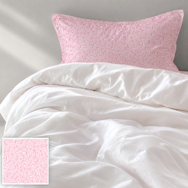 Housse D'oreillers Imprimé léopard aquarelle rose tendre (Cover Image)