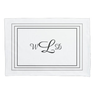 Housse D'oreillers Initiales monograminées Pillowcases