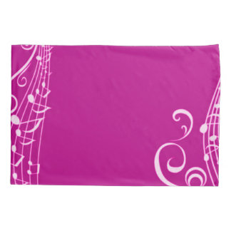 Housse D'oreillers Inspiration rose de notes musicales