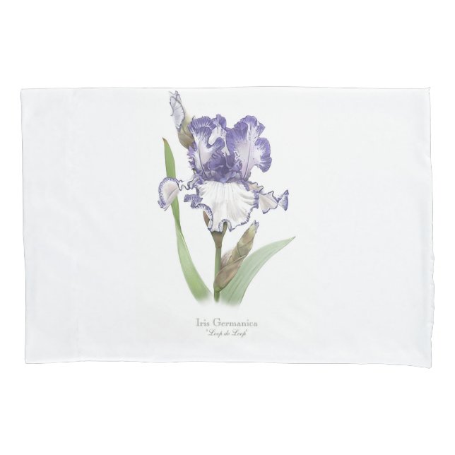 Housse D'oreillers Iris Froissé Violet (devant)