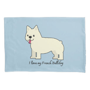 Housse D'oreillers J'adore mon Bouledogue Français