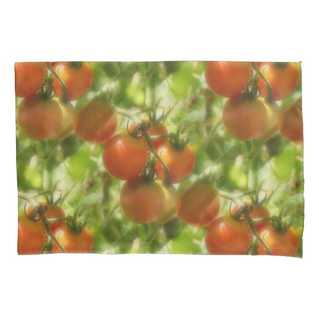 Housse D'oreillers Jardin Cherry Tomates Motif de la nature (devant)