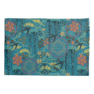 Housse D'oreillers Jardin japonais dans Teal