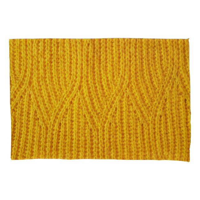 Housse D'oreillers Jaune : Arrière - plan de surface textile. (devant)